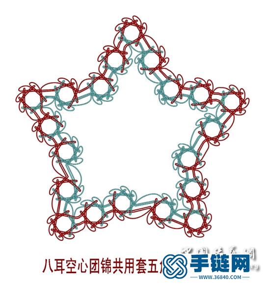 八耳空心團錦共用套五角星