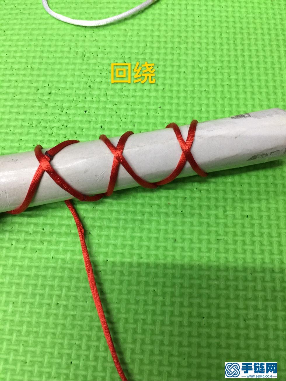美國隊(duì)長彩色球棒(仿)編繩教程-完整編法步驟