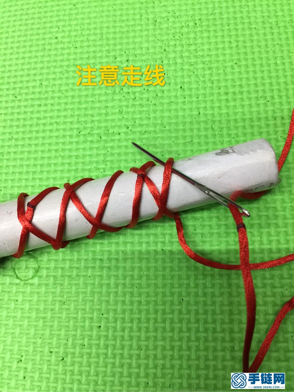 美國隊(duì)長彩色球棒(仿)編繩教程-完整編法步驟