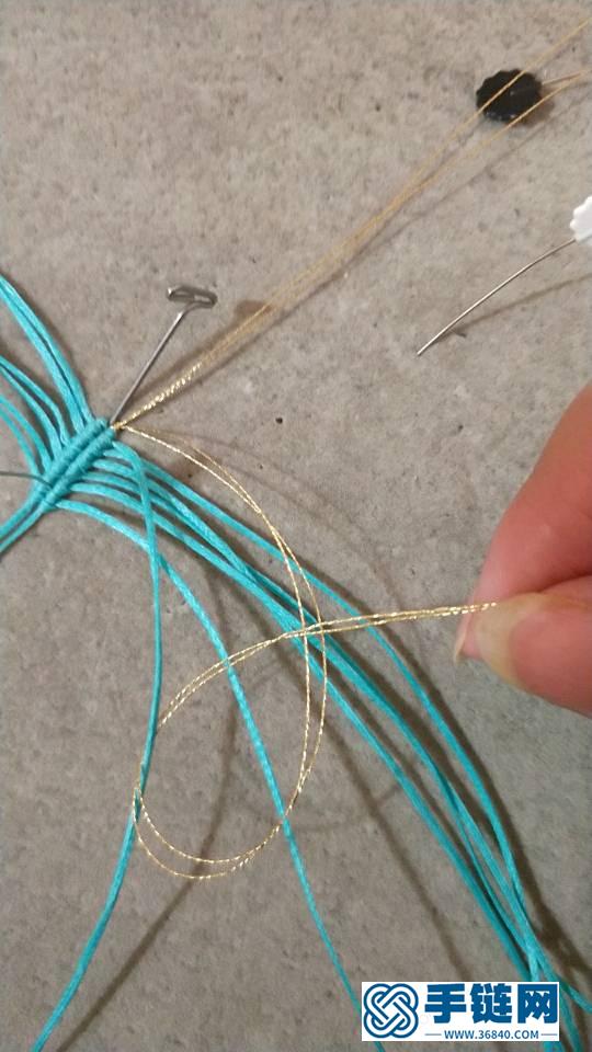 蓮花加金線勾邊編繩教程-完整編法步驟