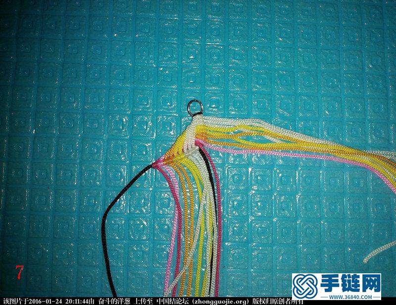 五彩冰花：做好了很久這教程，都沒時間發，大家將就這看啊！編繩教程-完整編法步驟