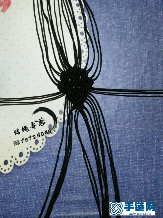 孔雀翎書簽編繩教程-完整編法步驟