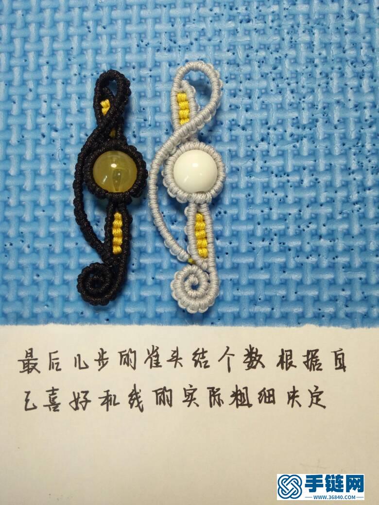 72號玉線版包珠音符教程編繩教程-完整編法步驟