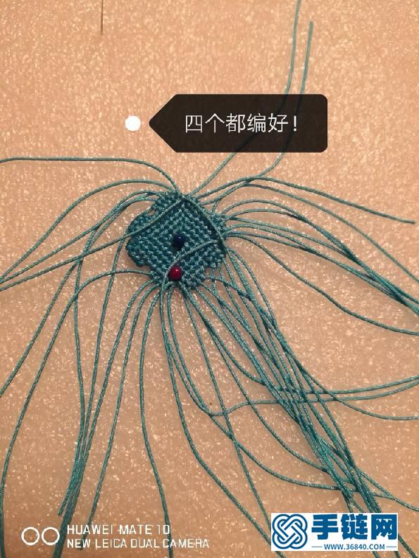 四葉草！在某寶上看到的圖很漂亮！自己琢磨了下做了一個！編繩教程-完整編法步驟