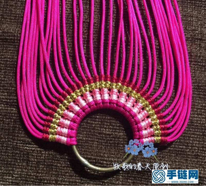 原創掛飾 鳳冠花嫁之桃夭小教程編繩教程-完整編法步驟