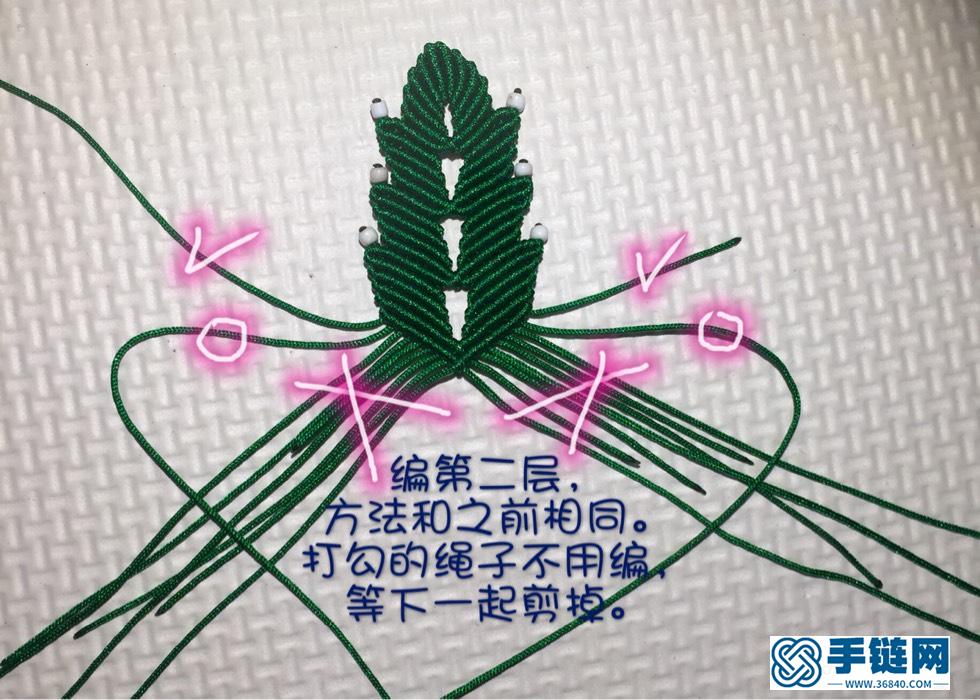 最詳細樹葉書簽編法圖解編繩教程-完整編法步驟