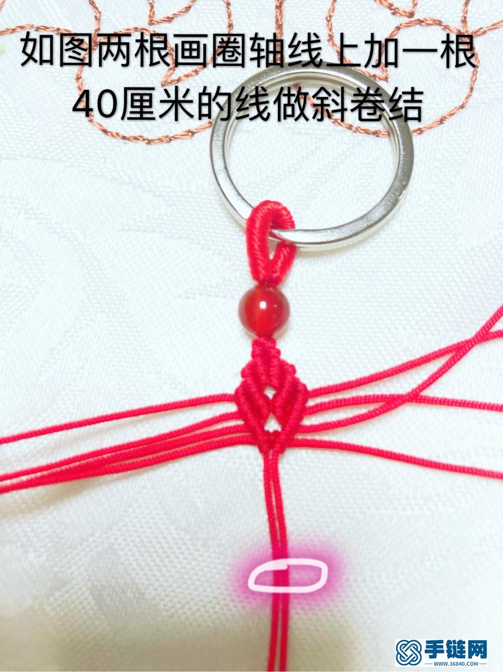 七色堇鑰匙扣教程編繩教程-完整編法步驟
