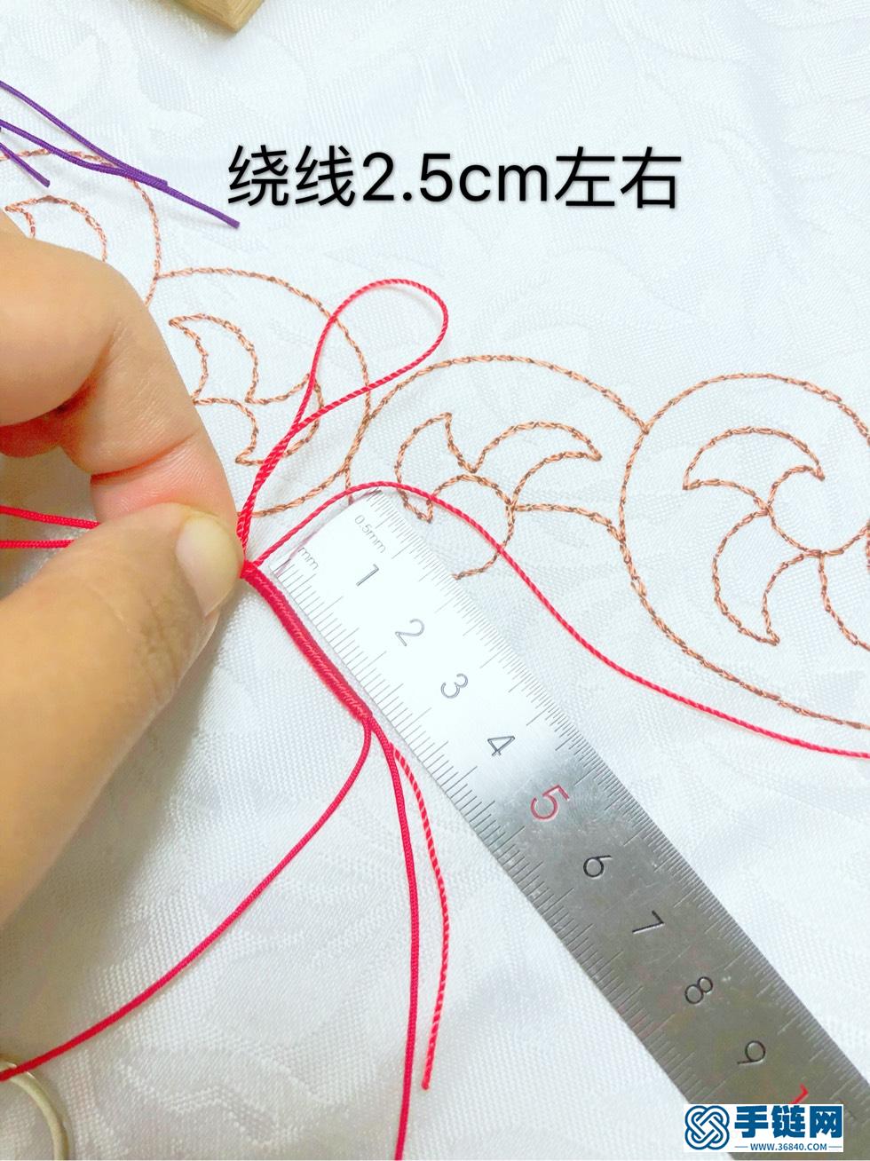 七色堇鑰匙扣教程編繩教程-完整編法步驟