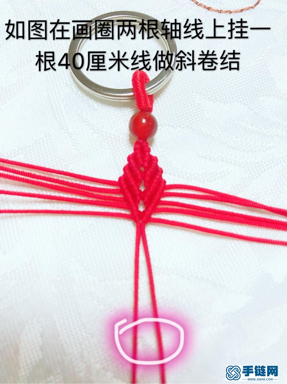 七色堇鑰匙扣教程編繩教程-完整編法步驟