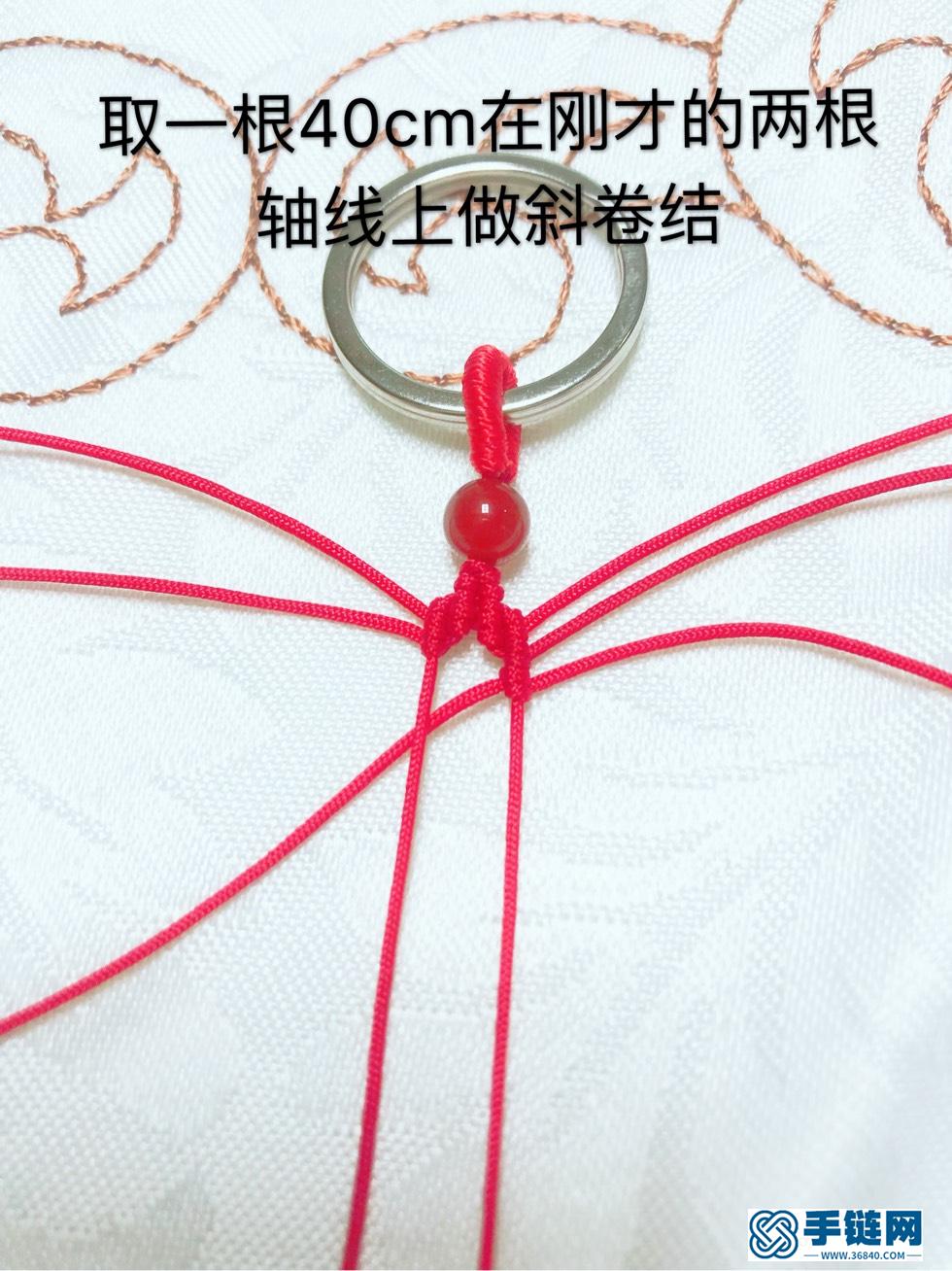 七色堇鑰匙扣教程編繩教程-完整編法步驟
