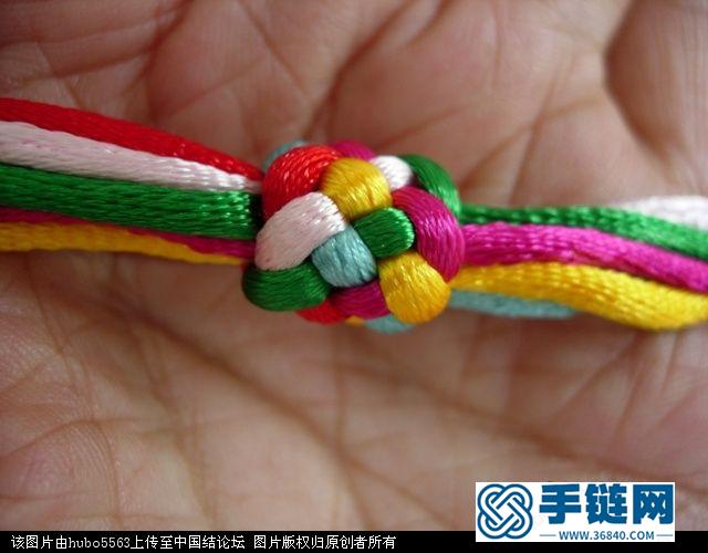 原創新結-六瓣長紐扣結徒手教程