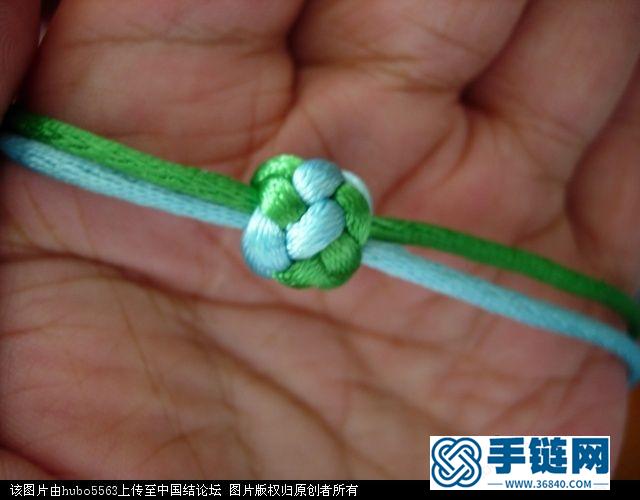原創新結-兩線三圈六瓣紐扣結徒手教程