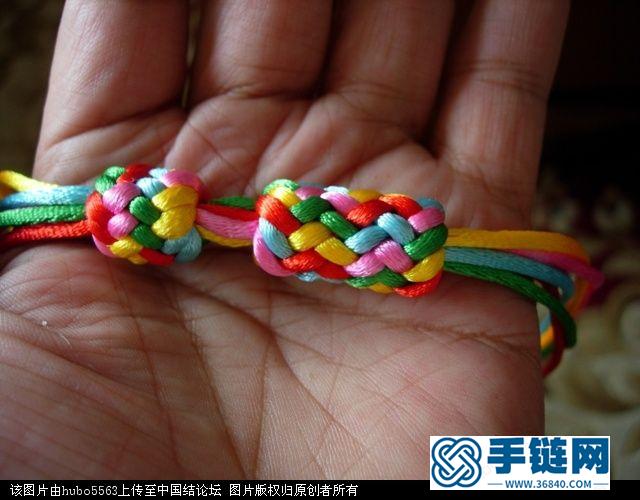 原創(chuàng)新結(jié)-五線十瓣超長紐扣結(jié)徒手教程