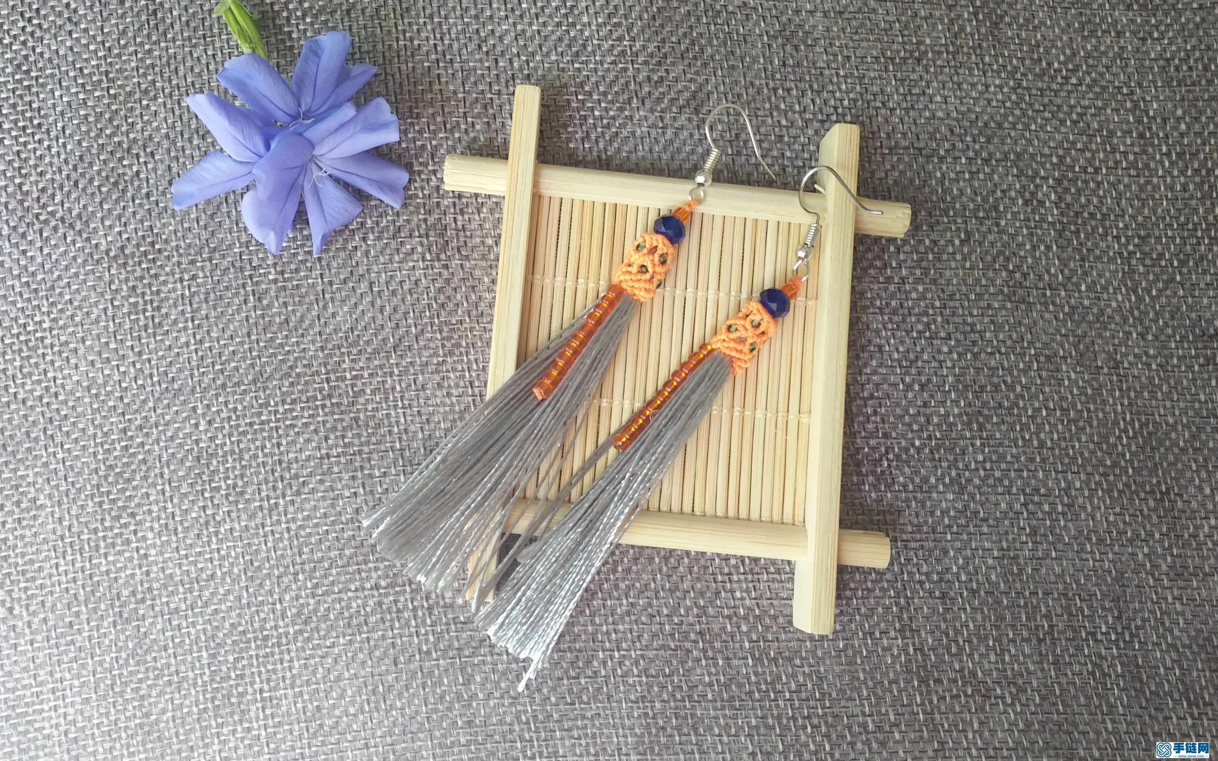 簡單的加個流蘇帽能能變美美的耳環 編繩教程視頻耳環教程視頻