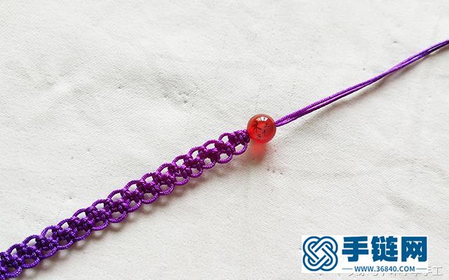 蕾絲紅繩手鏈詳細編織步驟，新手學習做手繩入門教程