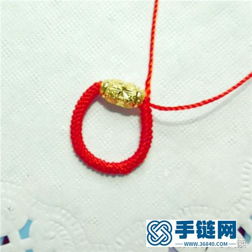 轉運珠戒指編法圖解教程，教你用紅繩簡單編出戒指的方法
