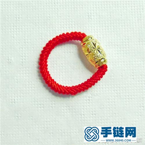 轉運珠戒指編法圖解教程，教你用紅繩簡單編出戒指的方法