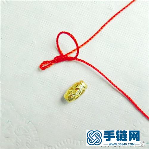 轉運珠戒指編法圖解教程，教你用紅繩簡單編出戒指的方法