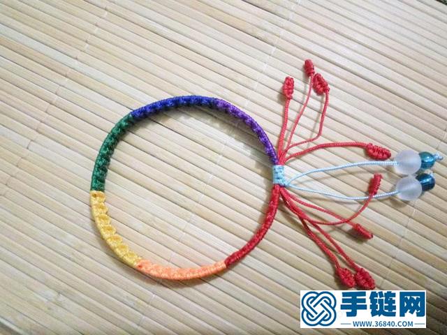 彩虹手鏈編織教程,詳細的制作方法圖解