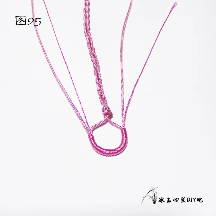 蝴蝶結(jié)項鏈編織教程，簡單編項鏈繩子的方法圖解