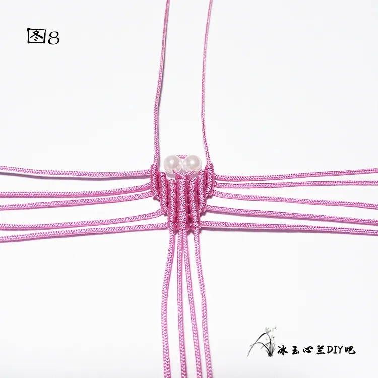 蝴蝶結(jié)項鏈編織教程，簡單編項鏈繩子的方法圖解