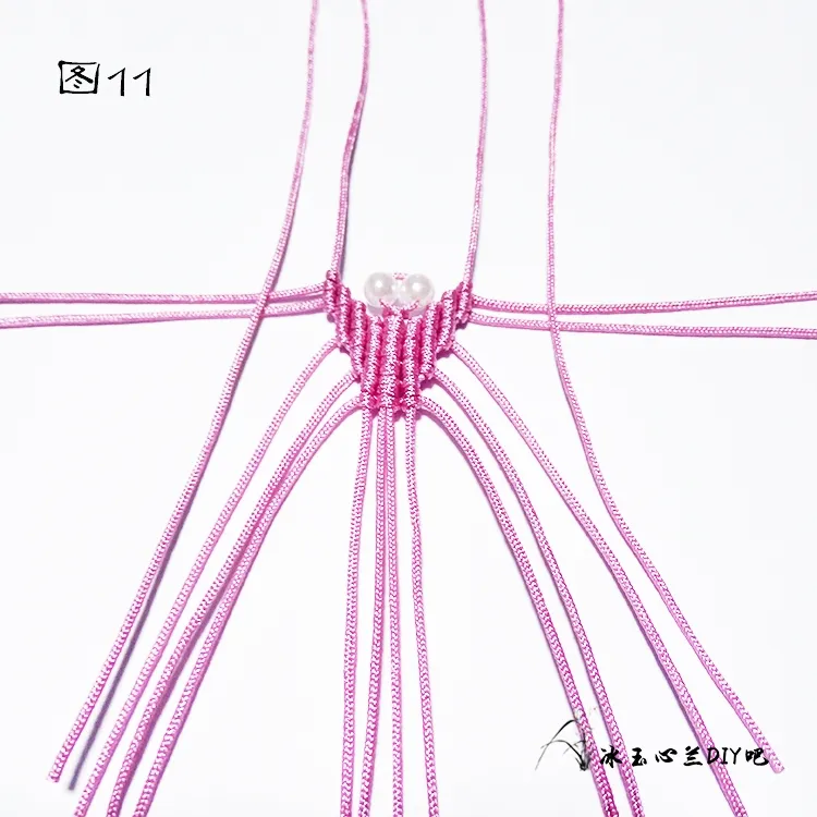 蝴蝶結(jié)項鏈編織教程，簡單編項鏈繩子的方法圖解