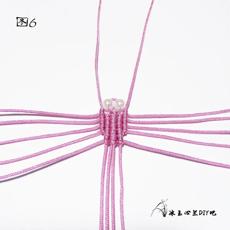 蝴蝶結(jié)項鏈編織教程，簡單編項鏈繩子的方法圖解