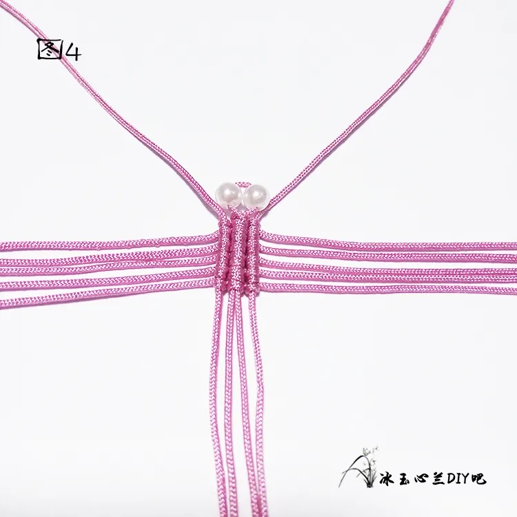 蝴蝶結(jié)項鏈編織教程，簡單編項鏈繩子的方法圖解