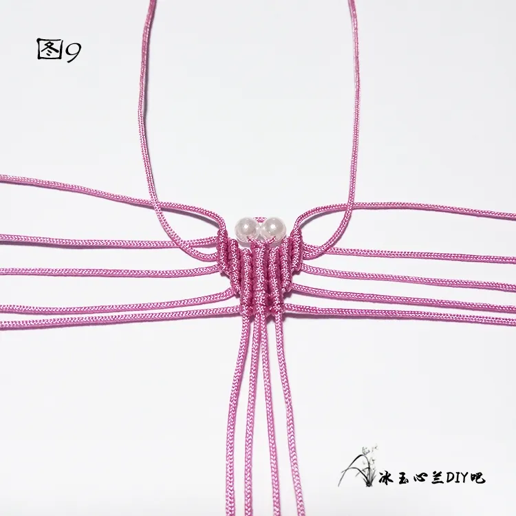蝴蝶結(jié)項鏈編織教程，簡單編項鏈繩子的方法圖解