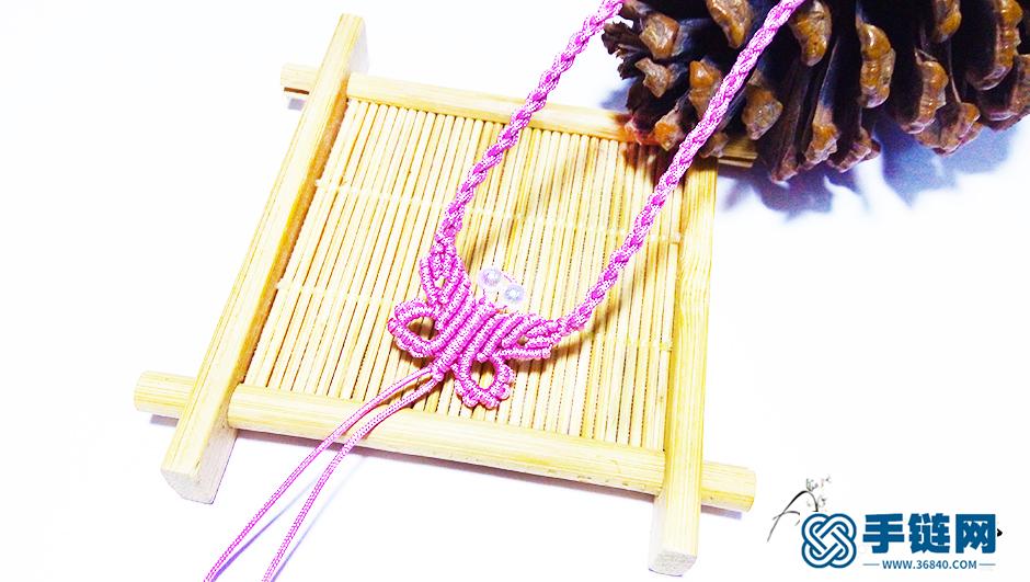 蝴蝶結項鏈編織教程，簡單編項鏈繩子的方法圖解