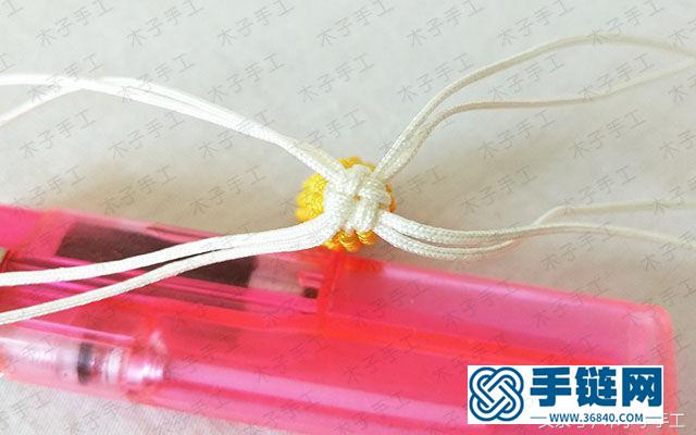 玉米編繩方法圖解，玉線手機鏈小掛件制作教程