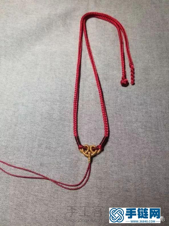 八股辮項鏈編法圖解，簡單愛心繞線款制作方法