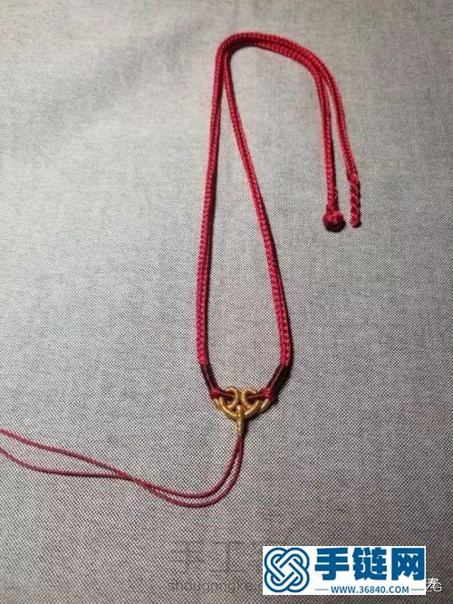 八股辮項(xiàng)鏈編法圖解，簡單愛心繞線款制作方法