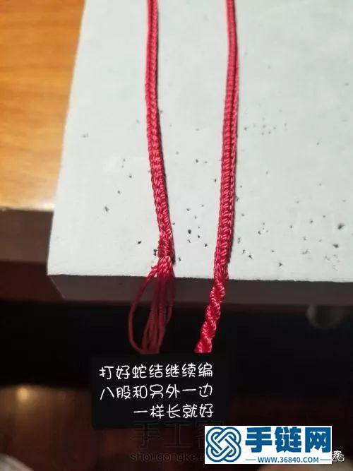 八股辮項(xiàng)鏈編法圖解，簡單愛心繞線款制作方法