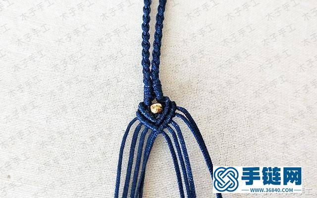 項鏈繩尾扣的編法圖解，瑪瑙珠項鏈編織教程