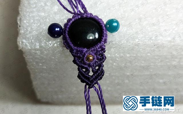 漂亮的閨蜜款包石手鏈編法，教你六根繩子編手鏈圖解