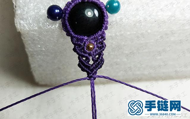 漂亮的閨蜜款包石手鏈編法，教你六根繩子編手鏈圖解