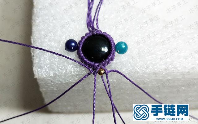 漂亮的閨蜜款包石手鏈編法，教你六根繩子編手鏈圖解