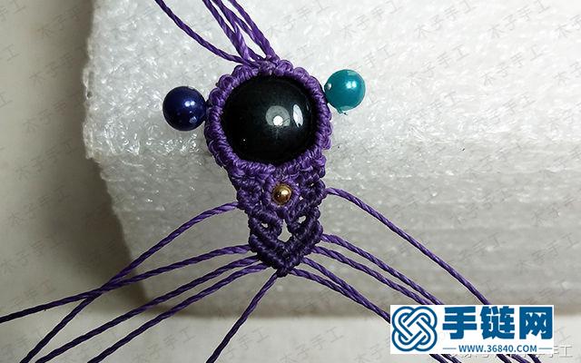 漂亮的閨蜜款包石手鏈編法，教你六根繩子編手鏈圖解