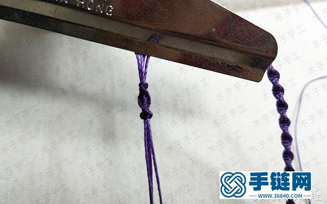 漂亮的閨蜜款包石手鏈編法，教你六根繩子編手鏈圖解