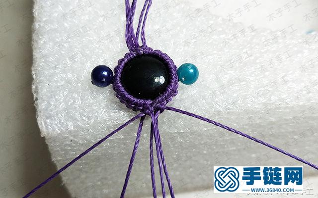 漂亮的閨蜜款包石手鏈編法，教你六根繩子編手鏈圖解