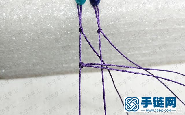 漂亮的閨蜜款包石手鏈編法，教你六根繩子編手鏈圖解