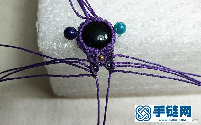 漂亮的閨蜜款包石手鏈編法，教你六根繩子編手鏈圖解