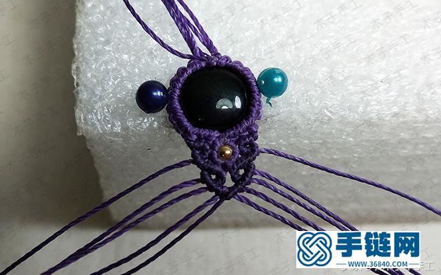 漂亮的閨蜜款包石手鏈編法，教你六根繩子編手鏈圖解