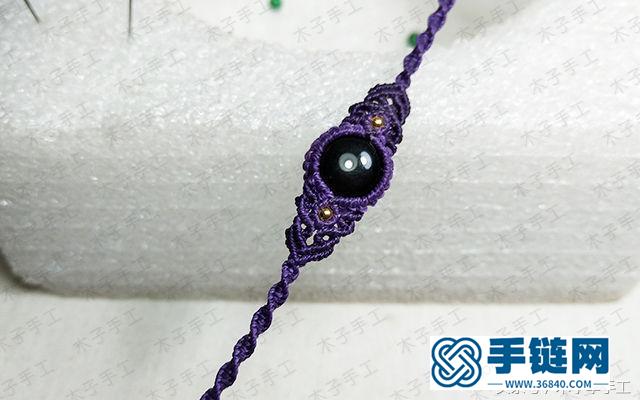 漂亮的閨蜜款包石手鏈編法，教你六根繩子編手鏈圖解
