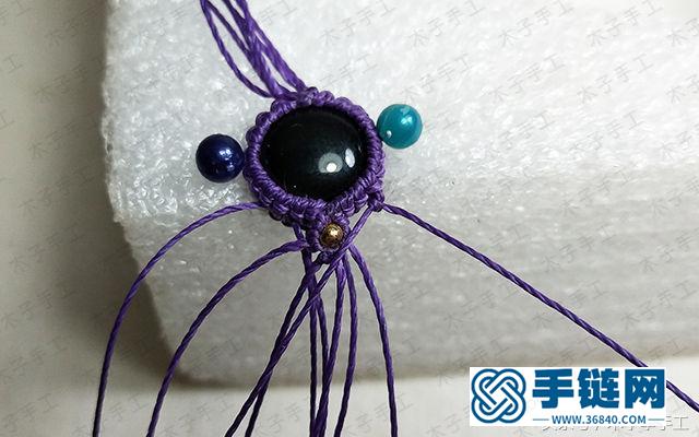 漂亮的閨蜜款包石手鏈編法，教你六根繩子編手鏈圖解