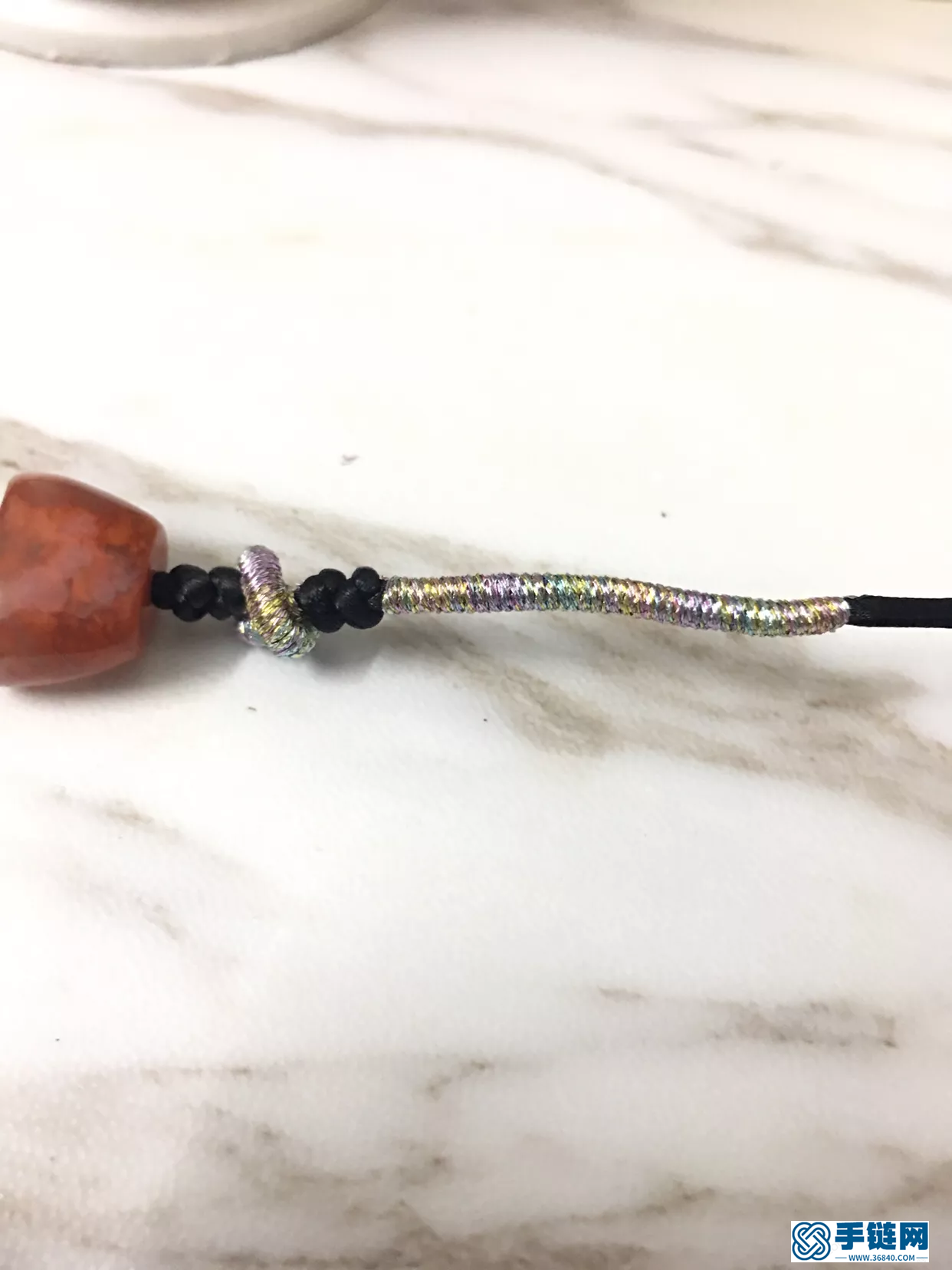 元寶手鏈編織方法圖解，南紅瑪瑙手繩做法