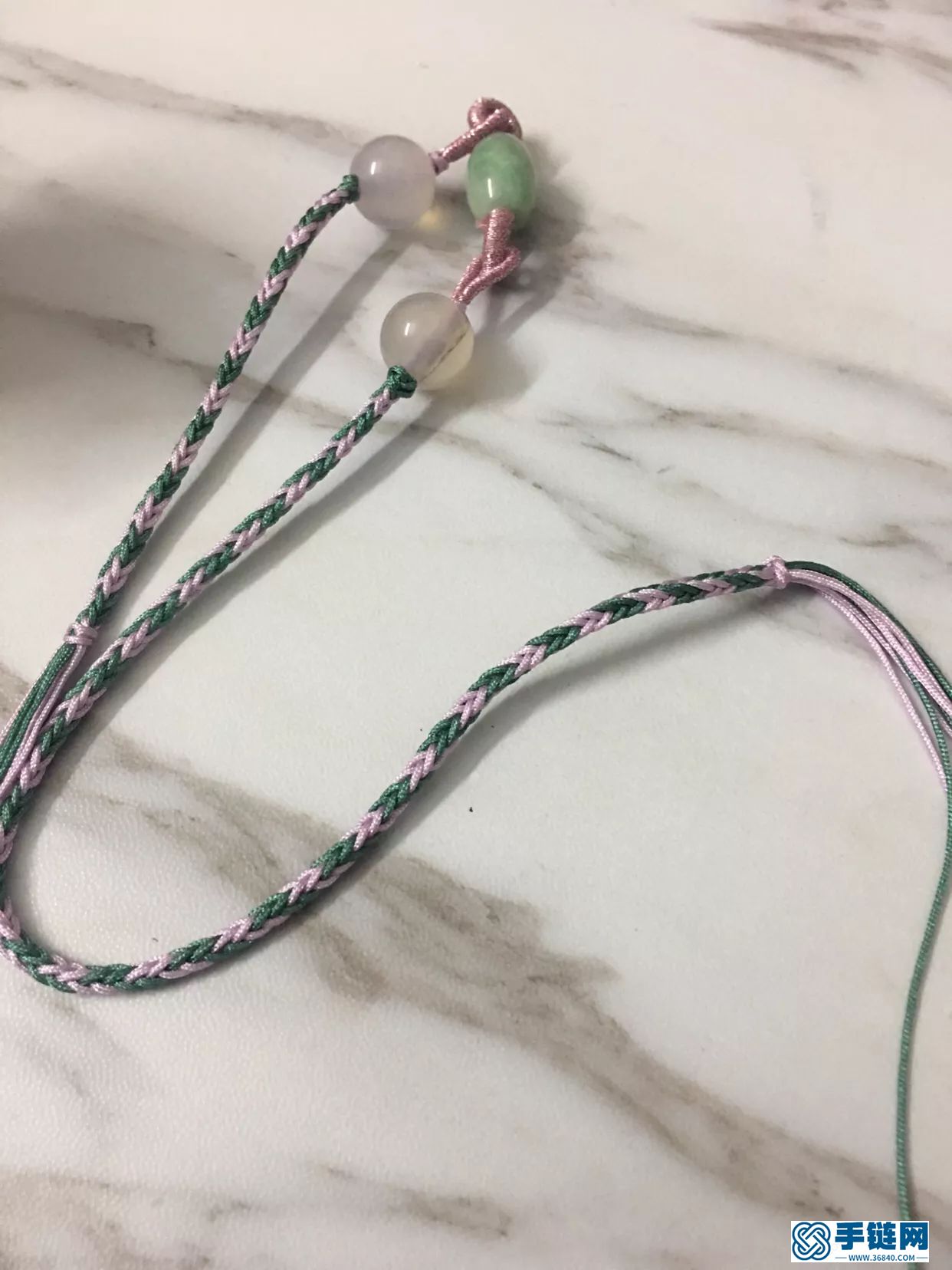 路路通項鏈繩的編法