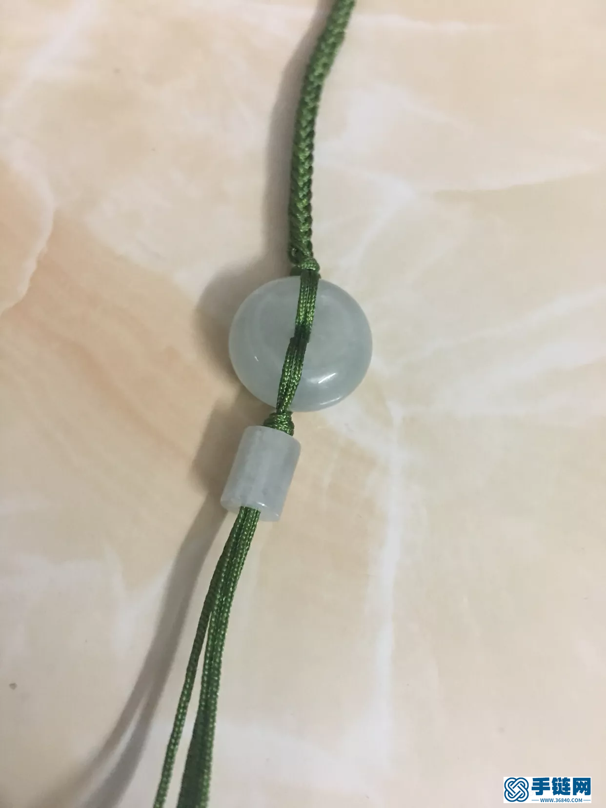 八股辮手繩編法圖解，平安扣手鏈做法步驟