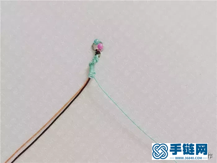 簡單斜卷結手鏈編法教程